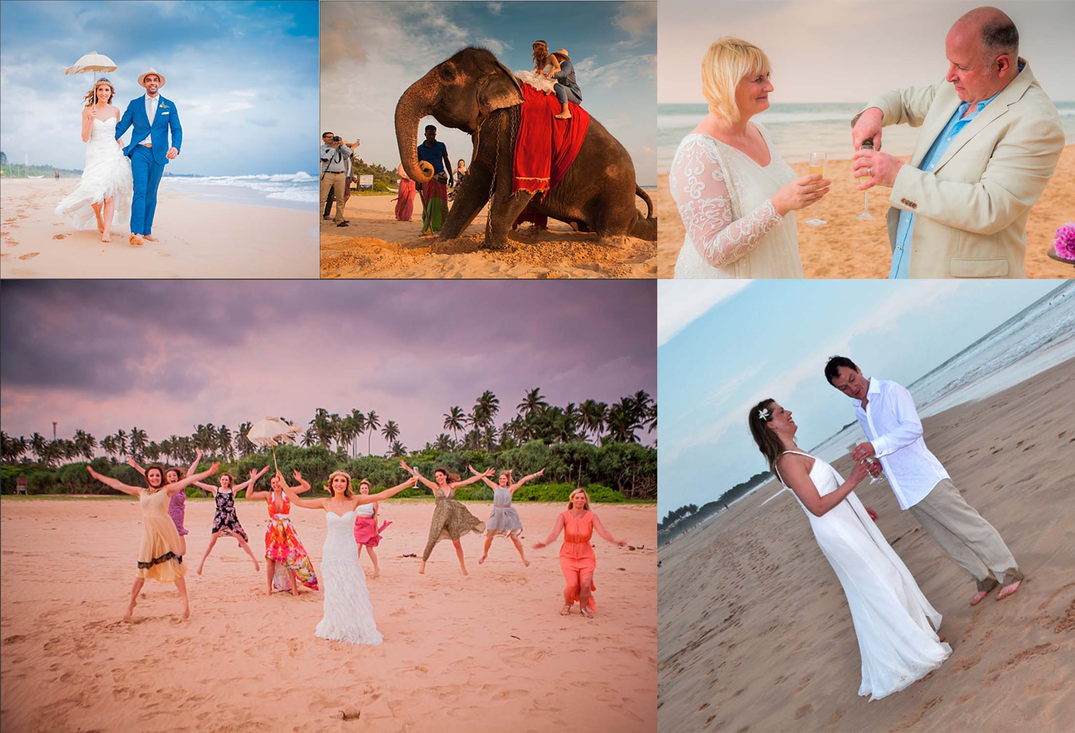 Nisala Arana Beach Wedding Collage Image